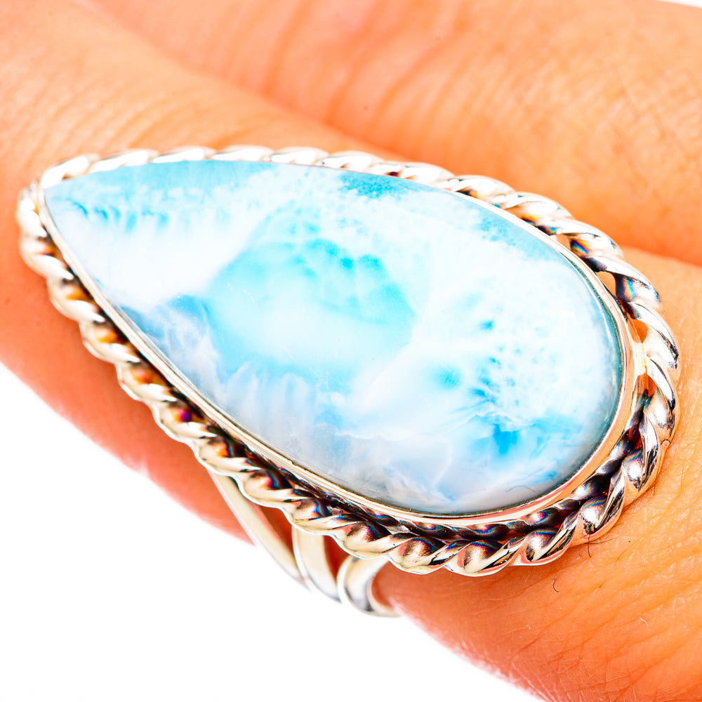 Larimar Rings handcrafted by Ana Silver Co - RING115507