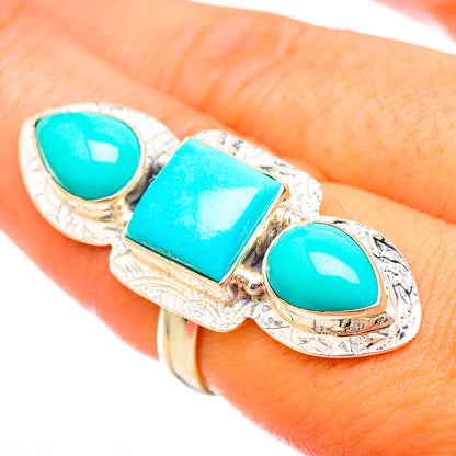 Sleeping Beauty Turquoise Rings handcrafted by Ana Silver Co - RING115508
