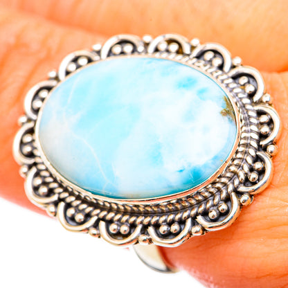 Larimar Rings handcrafted by Ana Silver Co - RING115509