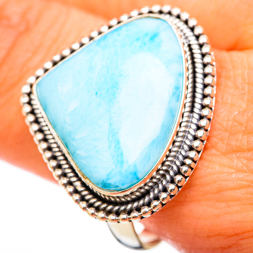 Larimar Rings handcrafted by Ana Silver Co - RING115525