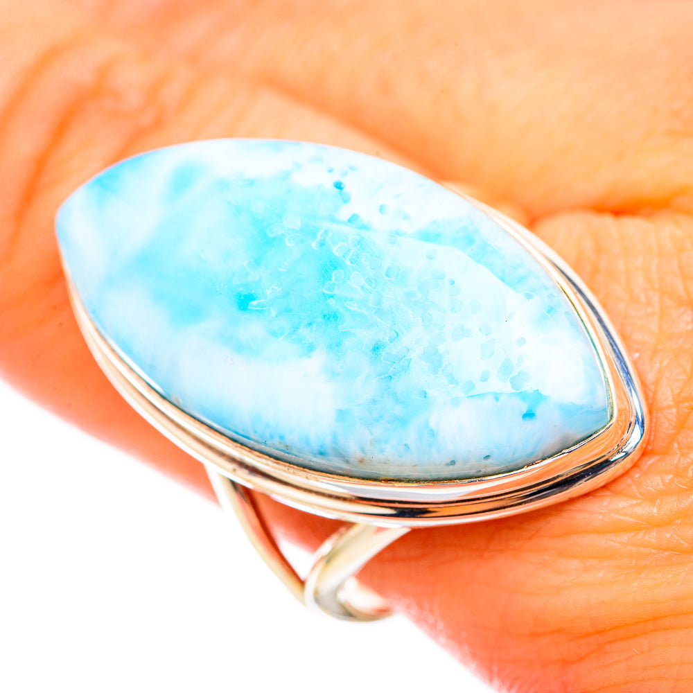 Larimar Rings handcrafted by Ana Silver Co - RING115527