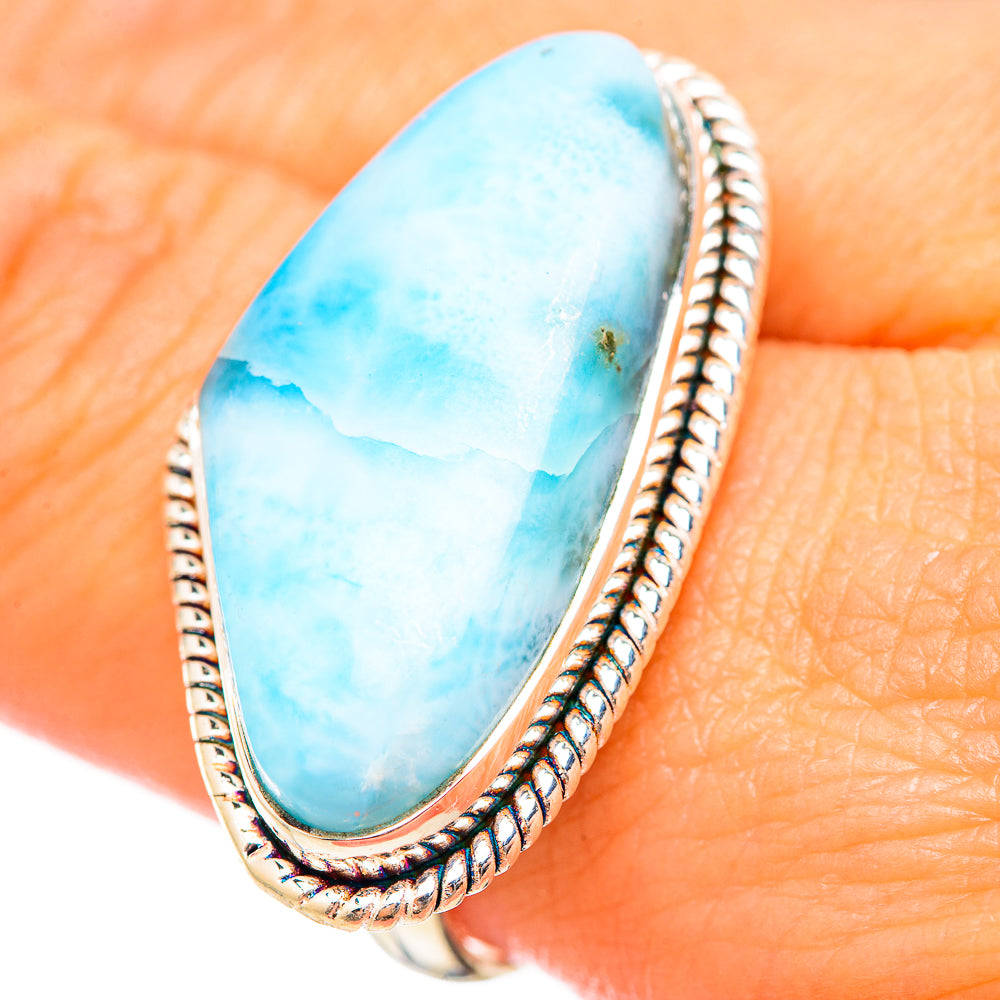 Larimar Rings handcrafted by Ana Silver Co - RING115531