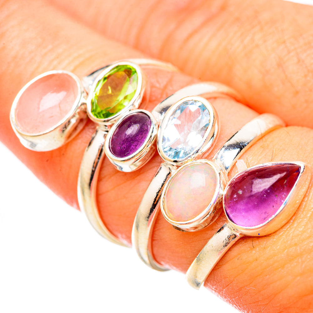 Ethiopian Opal Rings handcrafted by Ana Silver Co - RING115542