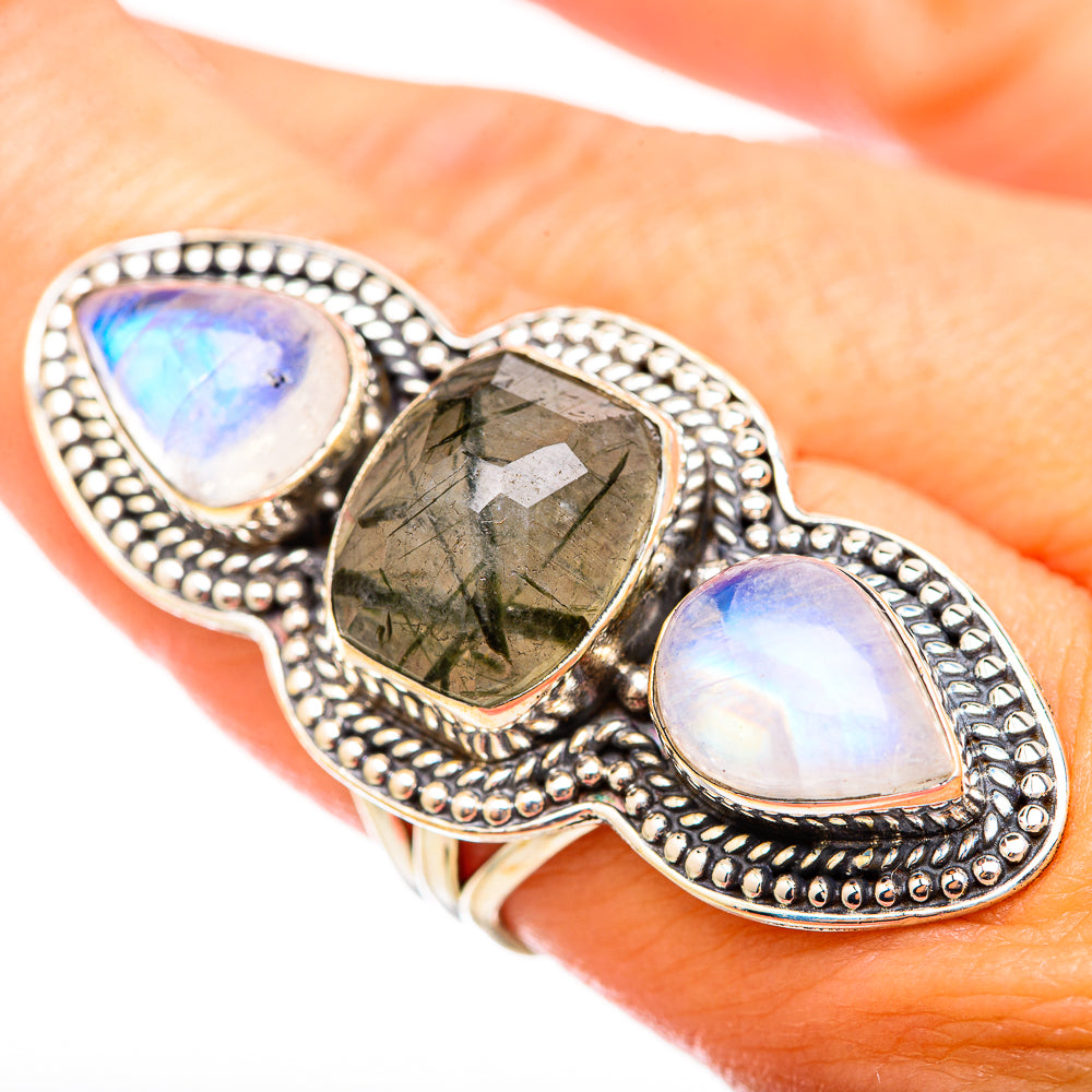 Tourmalinated Quartz Rings handcrafted by Ana Silver Co - RING115554