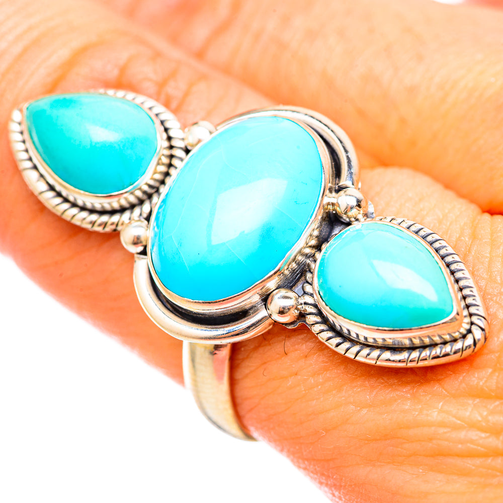 Sleeping Beauty Turquoise Rings handcrafted by Ana Silver Co - RING115562