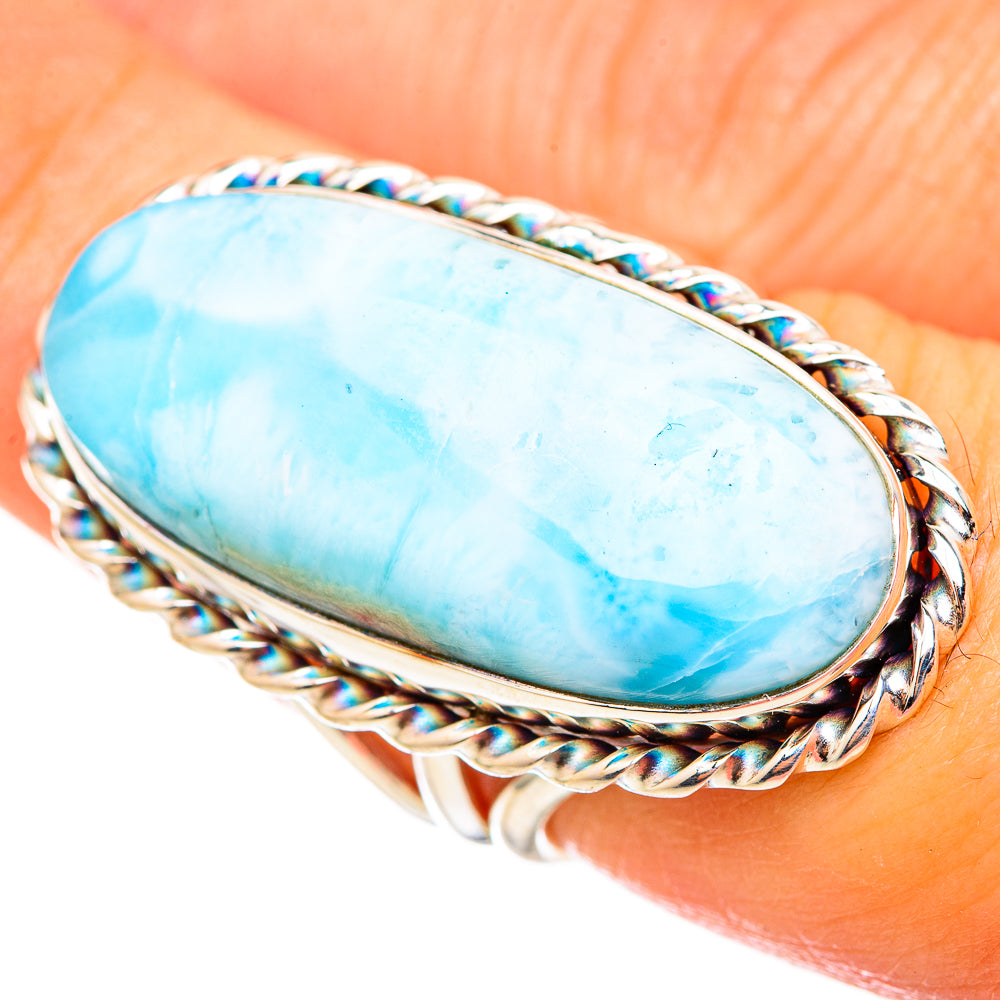 Larimar Rings handcrafted by Ana Silver Co - RING115563