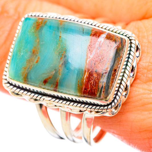 Peruvian Opal Rings handcrafted by Ana Silver Co - RING115581