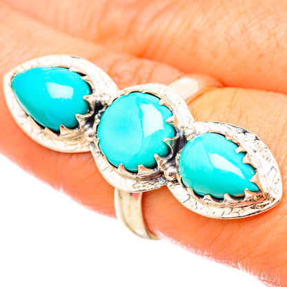 Sleeping Beauty Turquoise Rings handcrafted by Ana Silver Co - RING115582