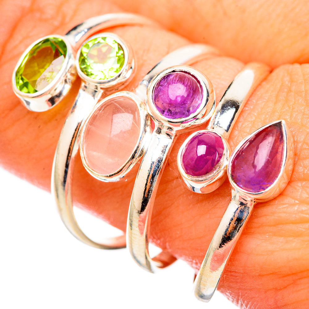 Rose Quartz Rings handcrafted by Ana Silver Co - RING115592