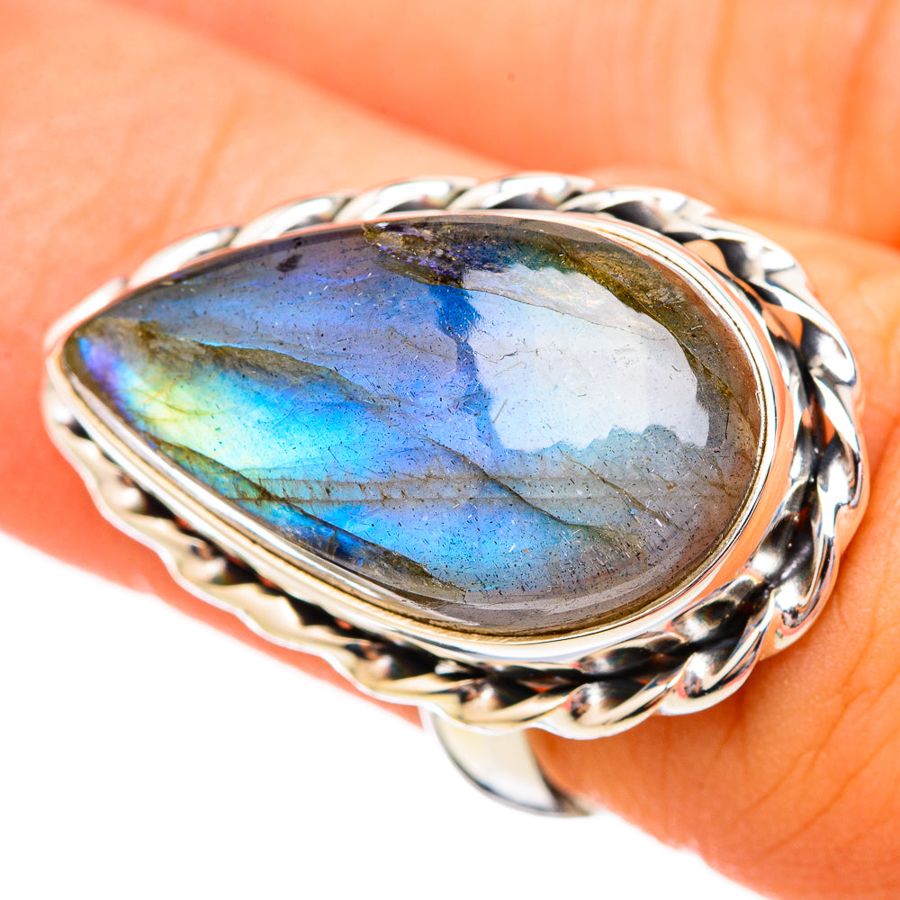 Labradorite Rings handcrafted by Ana Silver Co - RING115595