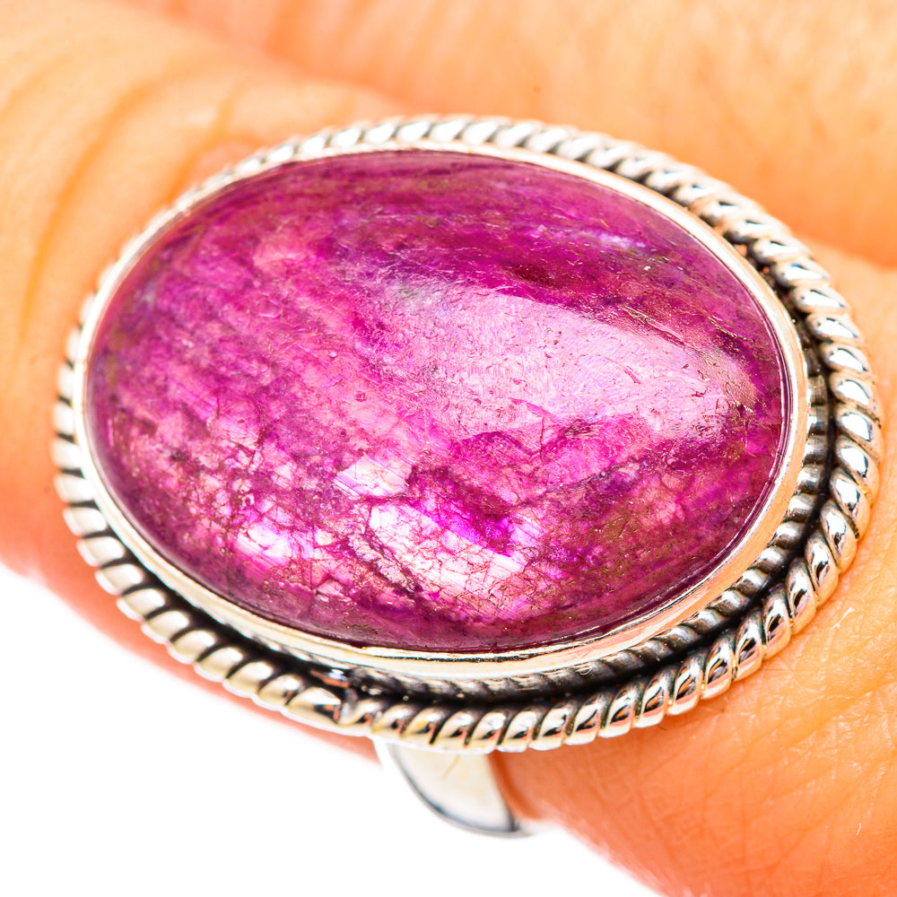 Ruby Fuchsite Rings handcrafted by Ana Silver Co - RING115604