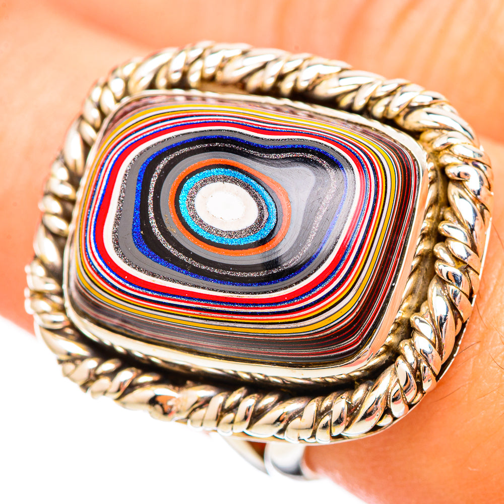 Fordite Rings handcrafted by Ana Silver Co - RING115613