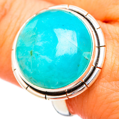 Peruvian Amazonite Rings handcrafted by Ana Silver Co - RING115614