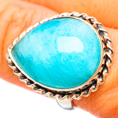 Peruvian Amazonite Rings handcrafted by Ana Silver Co - RING115616
