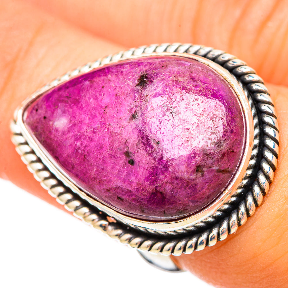 Ruby Fuchsite Rings handcrafted by Ana Silver Co - RING115625