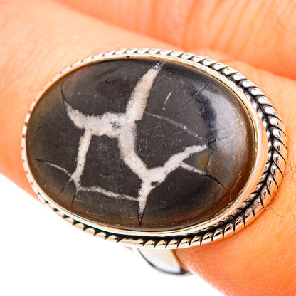 Septarian Geode Rings handcrafted by Ana Silver Co - RING115629