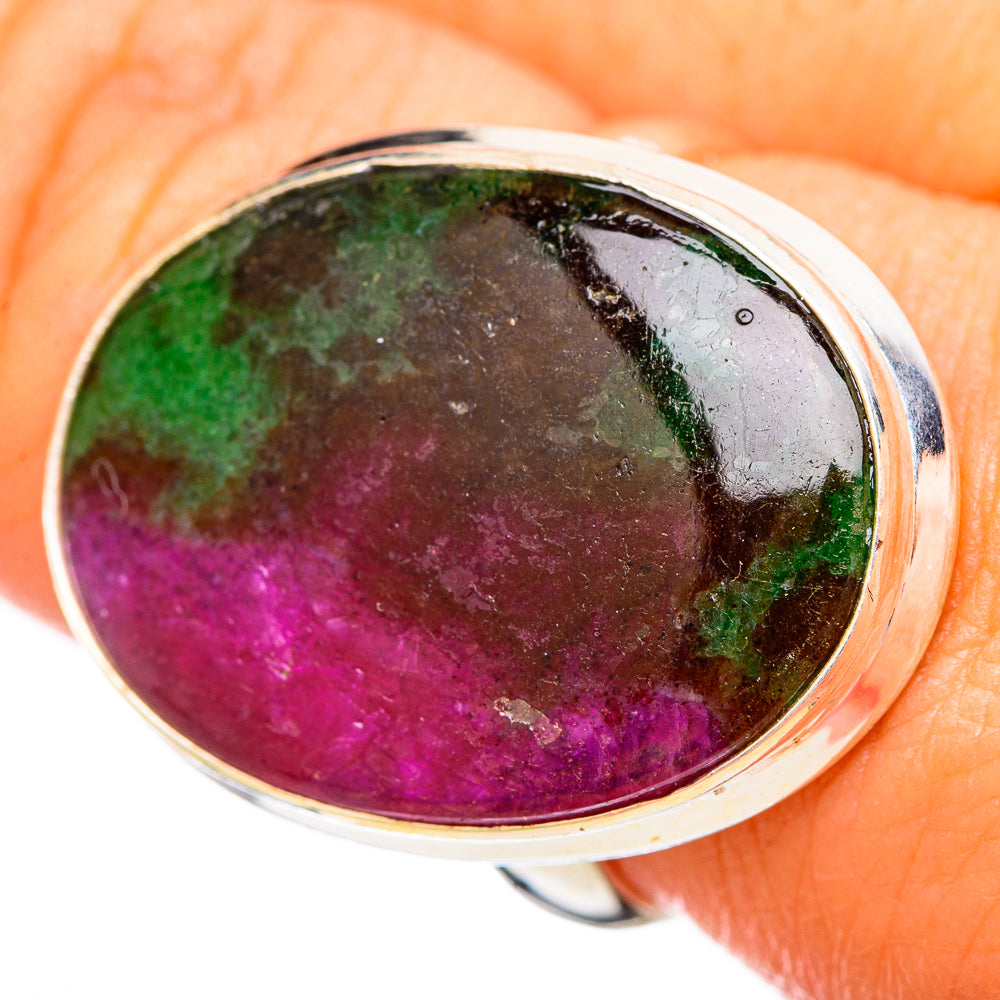 Ruby Zoisite Rings handcrafted by Ana Silver Co - RING115633
