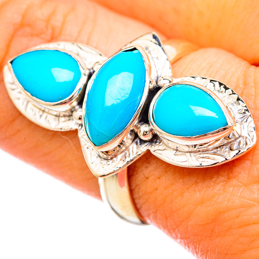 Sleeping Beauty Turquoise Rings handcrafted by Ana Silver Co - RING115641