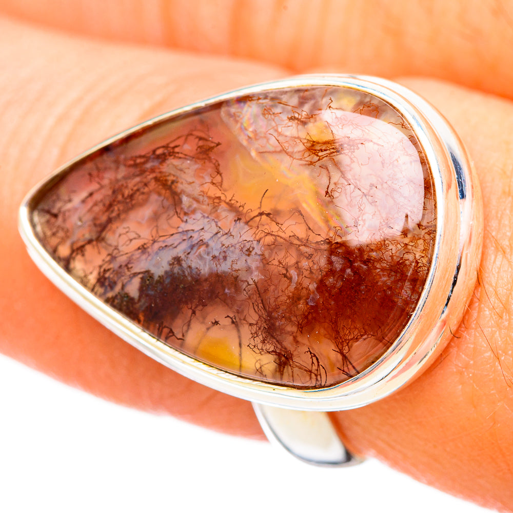 Moss Agate Rings handcrafted by Ana Silver Co - RING115643