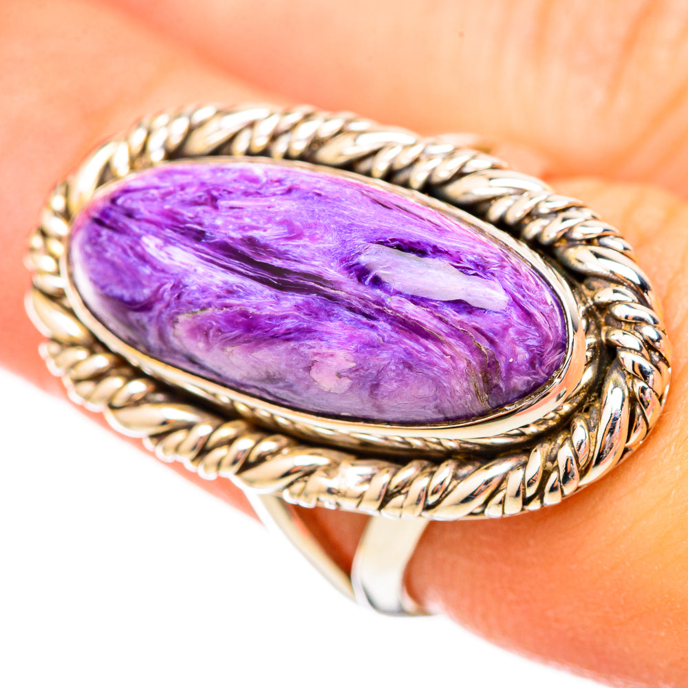 Charoite Rings handcrafted by Ana Silver Co - RING115649