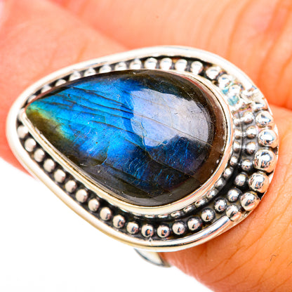 Labradorite Rings handcrafted by Ana Silver Co - RING115657