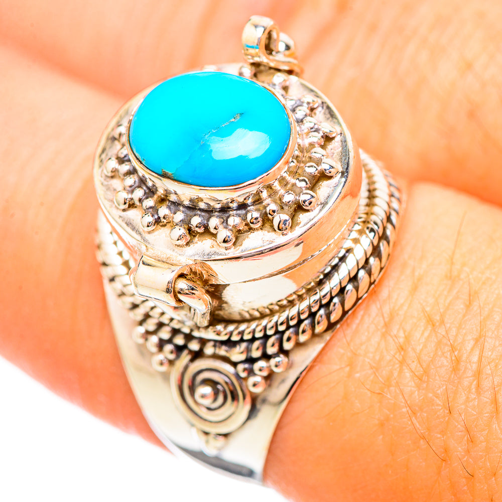 Sleeping Beauty Turquoise Rings handcrafted by Ana Silver Co - RING115659