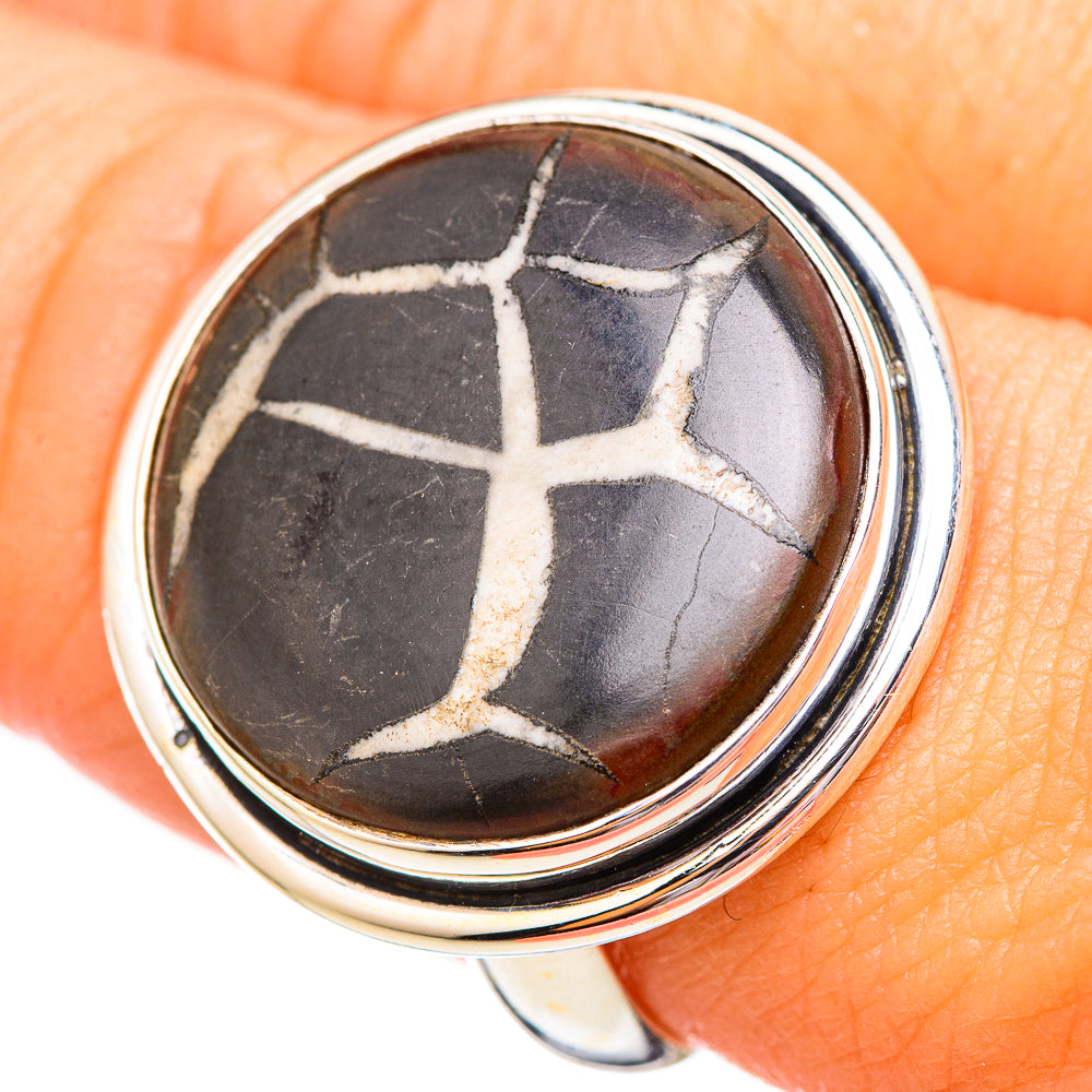 Septarian Geode Rings handcrafted by Ana Silver Co - RING115671