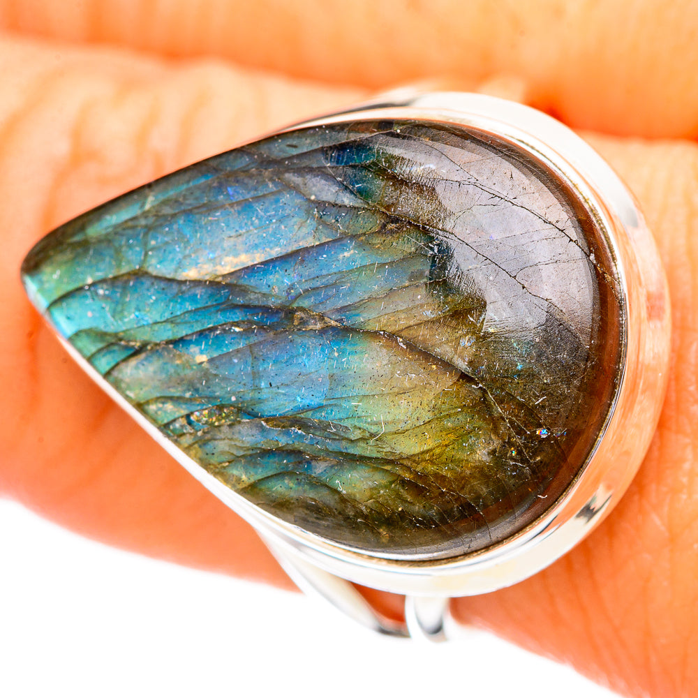 Labradorite Rings handcrafted by Ana Silver Co - RING115676