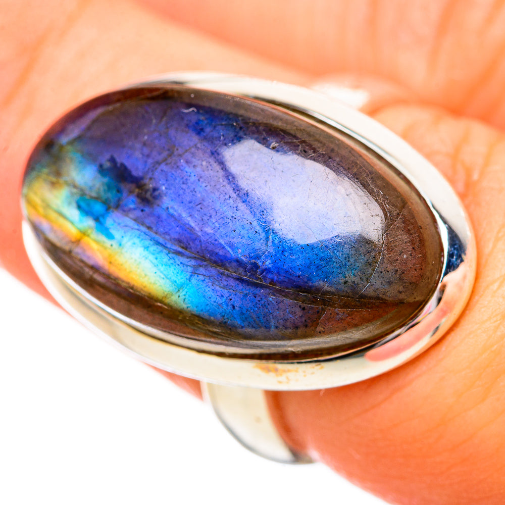 Labradorite Rings handcrafted by Ana Silver Co - RING115678