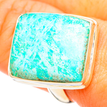 Peruvian Amazonite Rings handcrafted by Ana Silver Co - RING115679