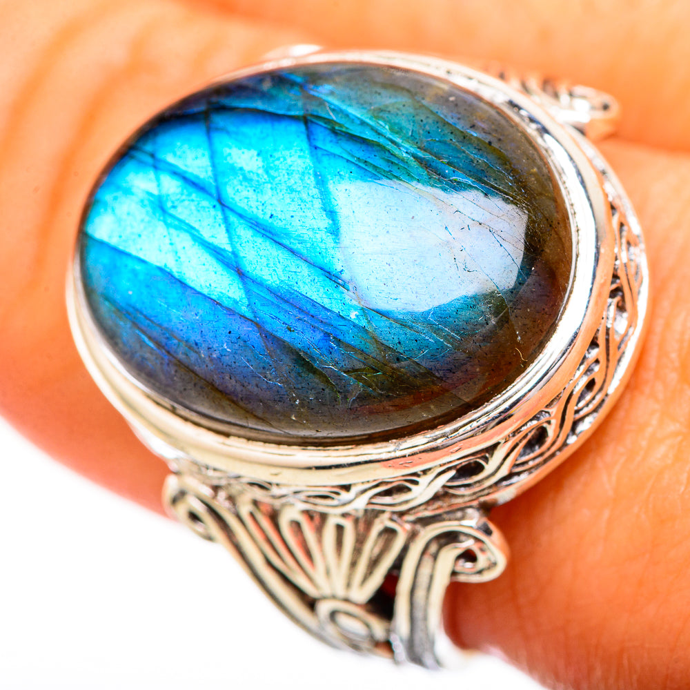 Labradorite Rings handcrafted by Ana Silver Co - RING115680
