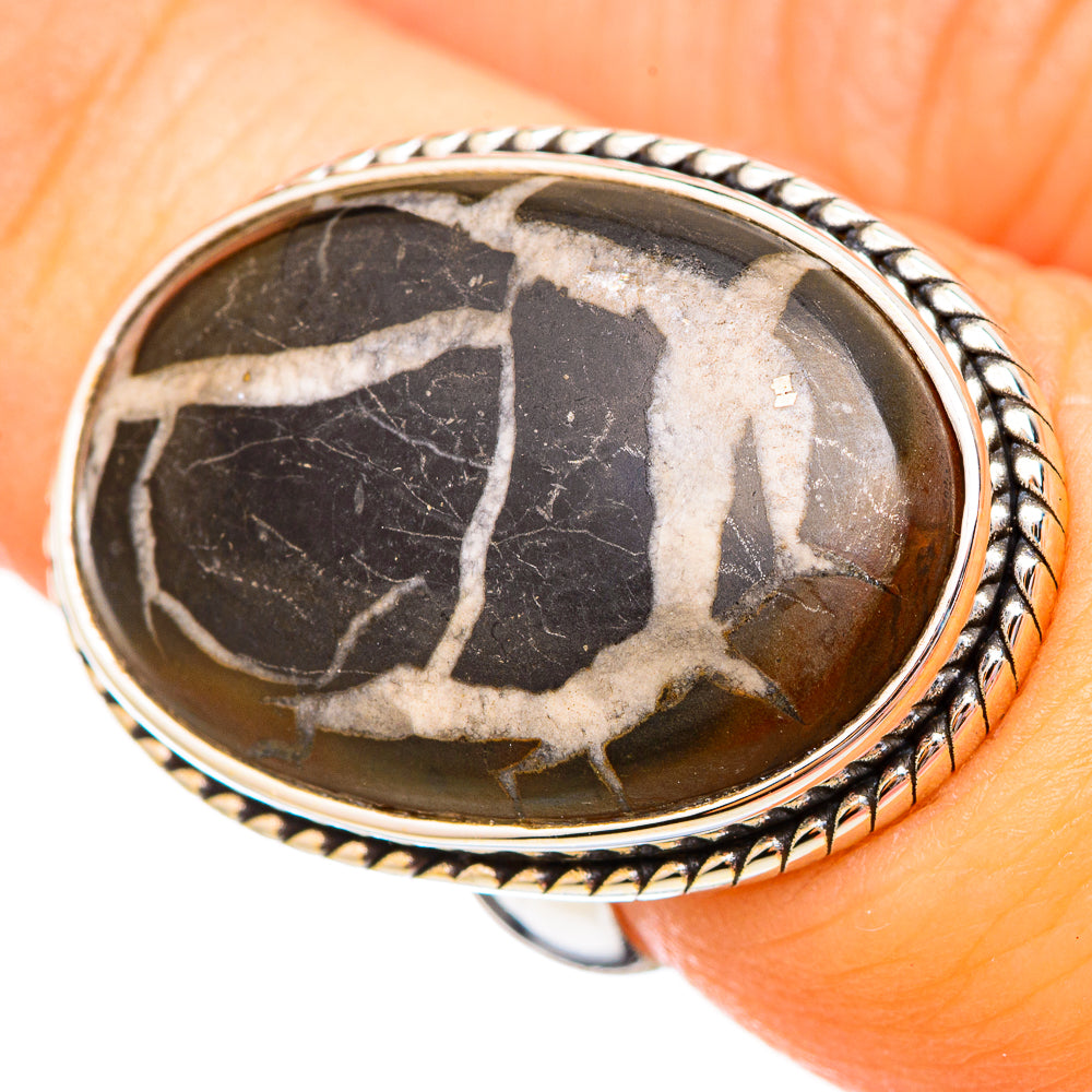 Septarian Geode Rings handcrafted by Ana Silver Co - RING115689