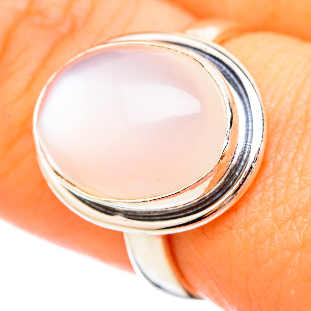 Rainbow Moonstone Rings handcrafted by Ana Silver Co - RING115691
