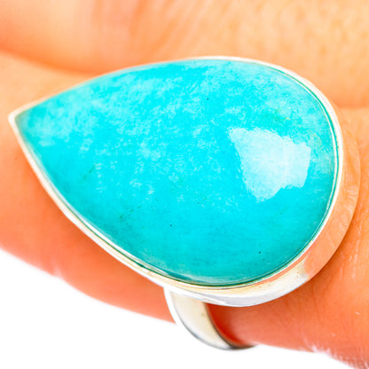 Peruvian Amazonite Rings handcrafted by Ana Silver Co - RING115694