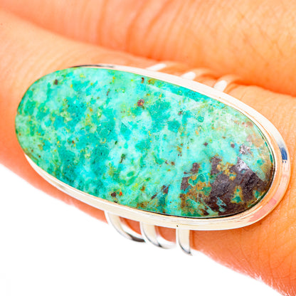 Peruvian Chrysocolla Rings handcrafted by Ana Silver Co - RING115695