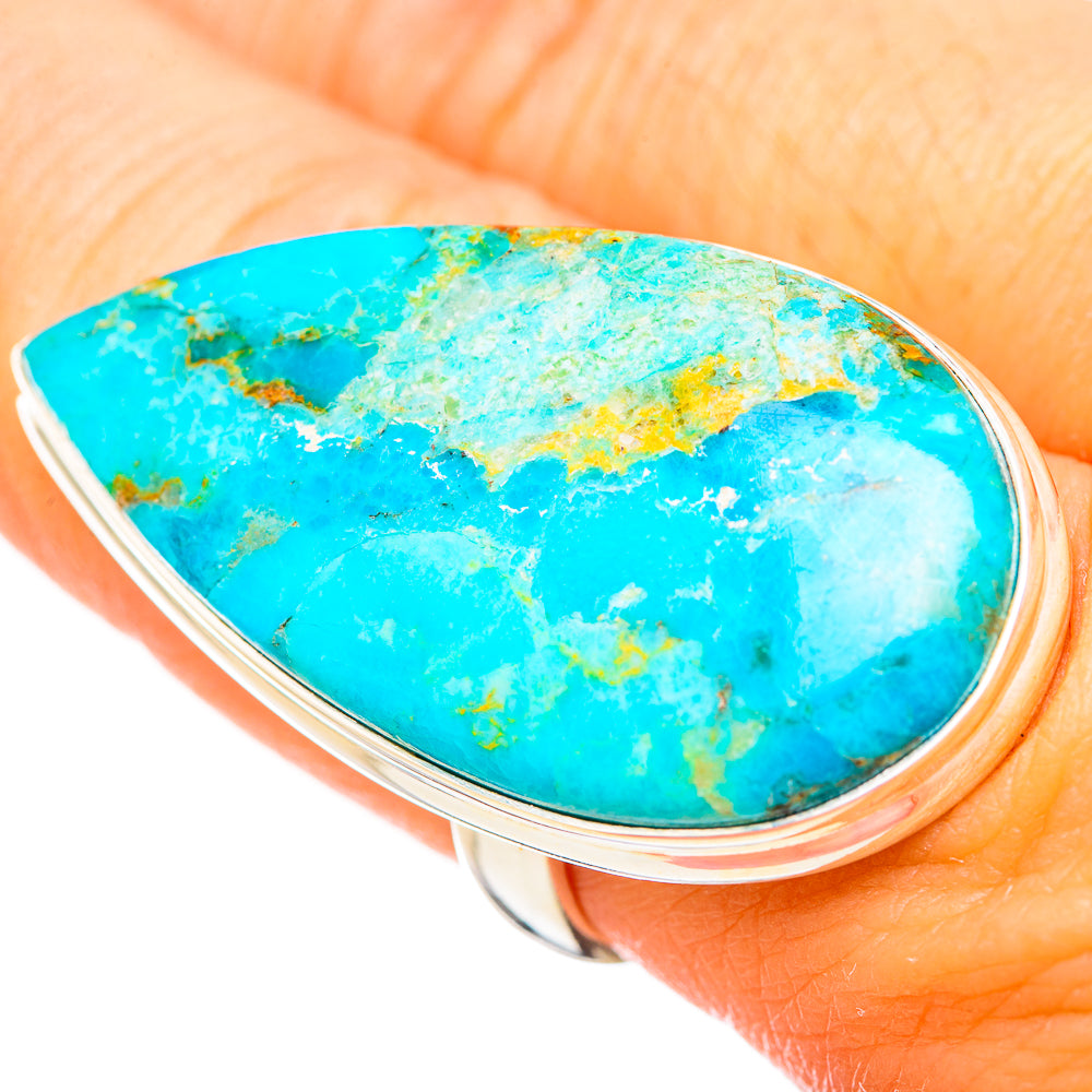 Peruvian Chrysocolla Rings handcrafted by Ana Silver Co - RING115696