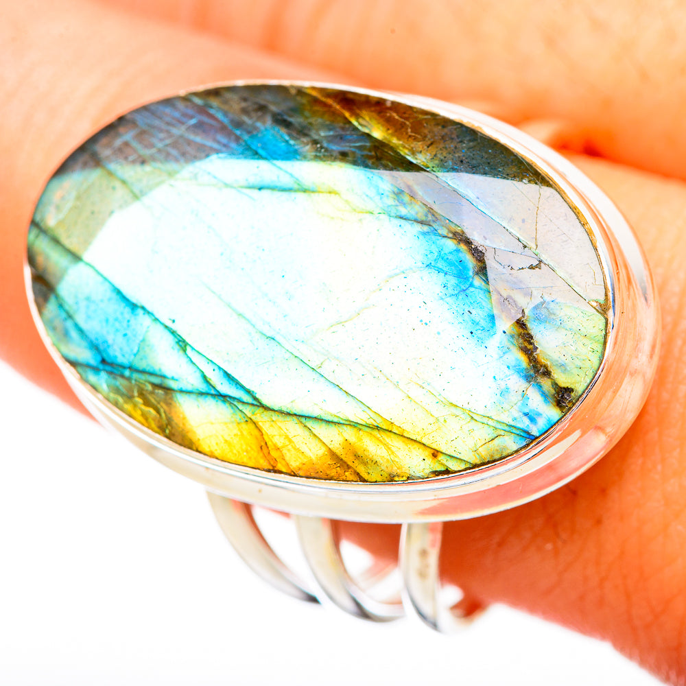 Labradorite Rings handcrafted by Ana Silver Co - RING115698