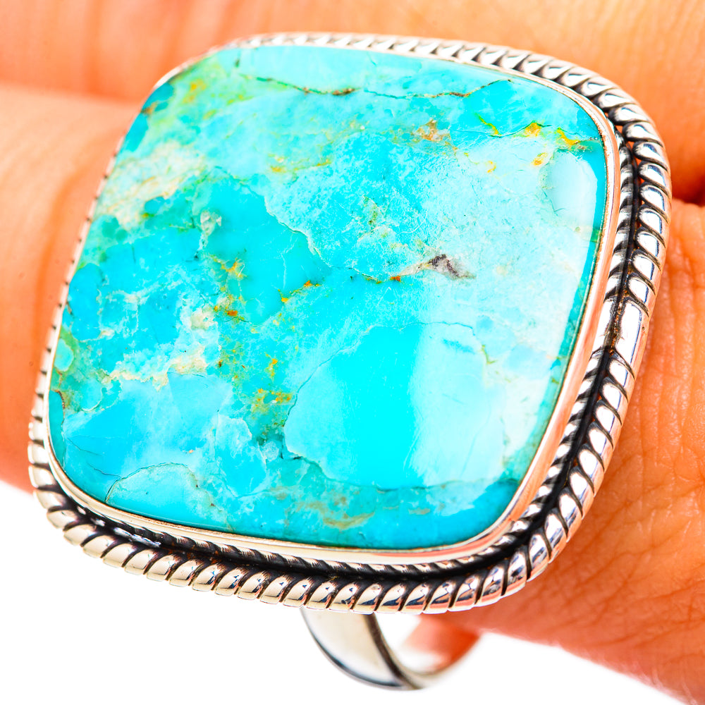 Peruvian Chrysocolla Rings handcrafted by Ana Silver Co - RING115699