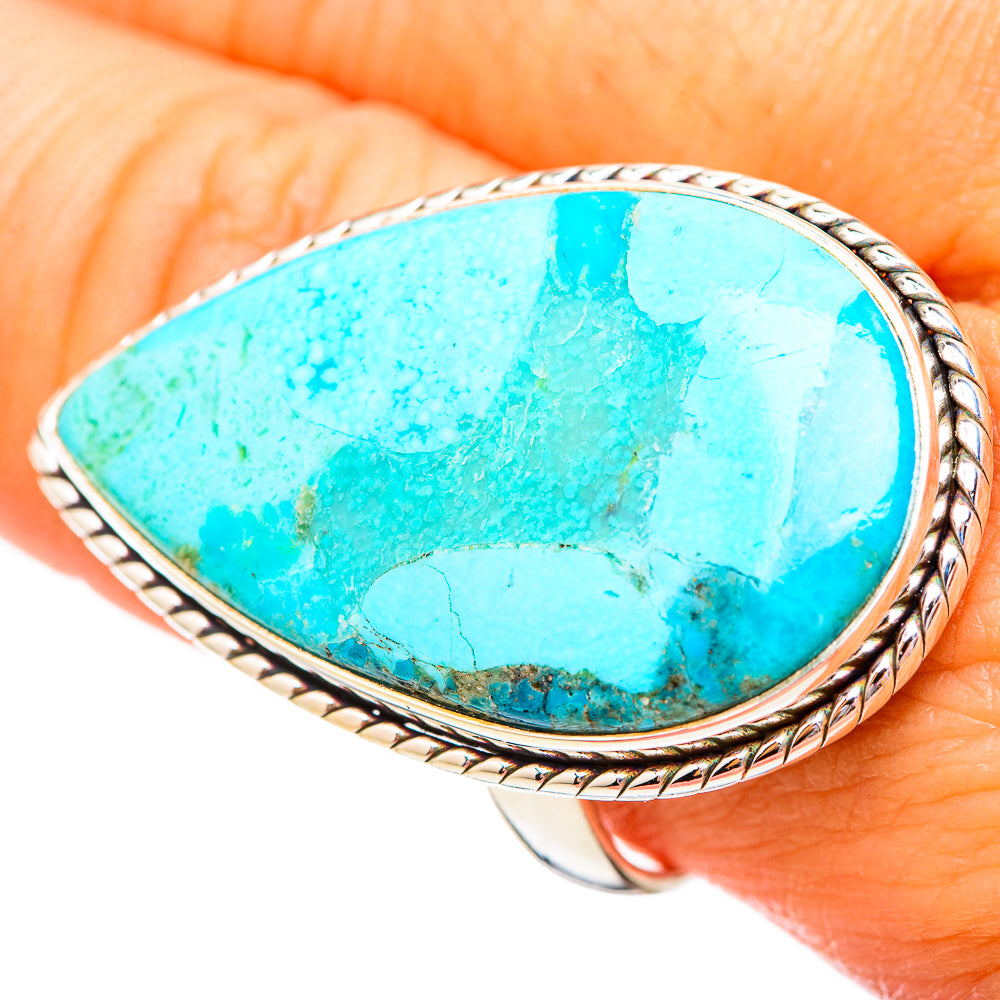 Peruvian Chrysocolla Rings handcrafted by Ana Silver Co - RING115702