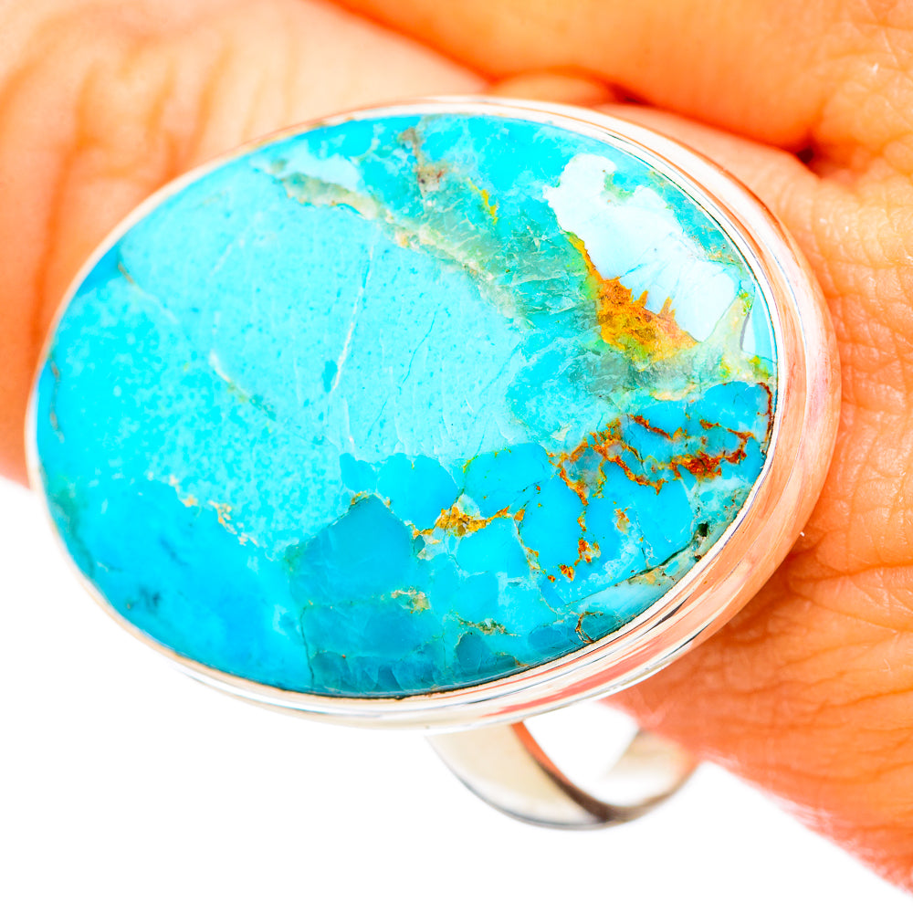 Peruvian Chrysocolla Rings handcrafted by Ana Silver Co - RING115707