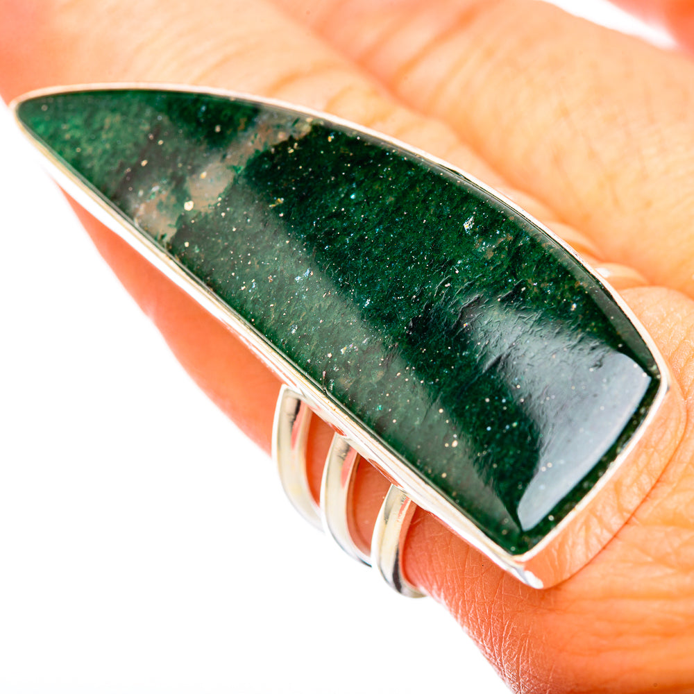 Green Aventurine Rings handcrafted by Ana Silver Co - RING115714