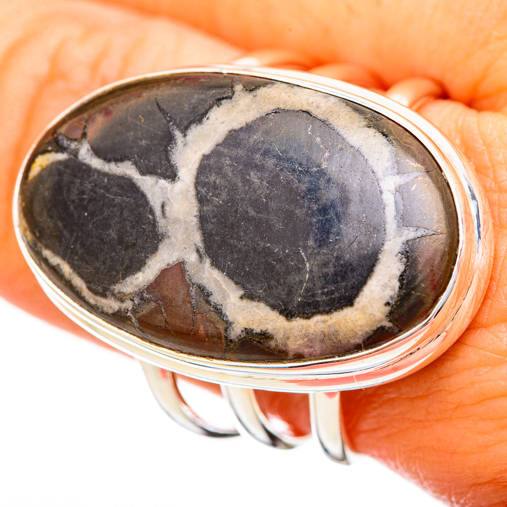 Septarian Geode Rings handcrafted by Ana Silver Co - RING115725