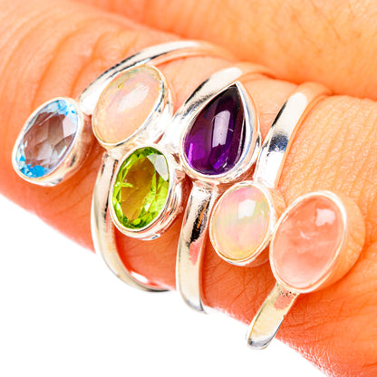 Ethiopian Opal Rings handcrafted by Ana Silver Co - RING115729