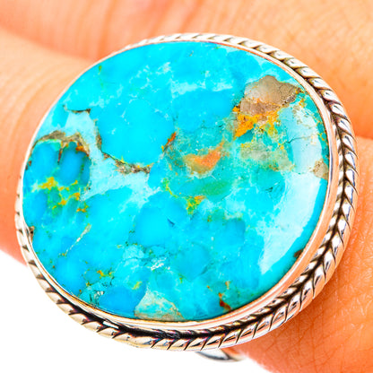 Peruvian Chrysocolla Rings handcrafted by Ana Silver Co - RING115731
