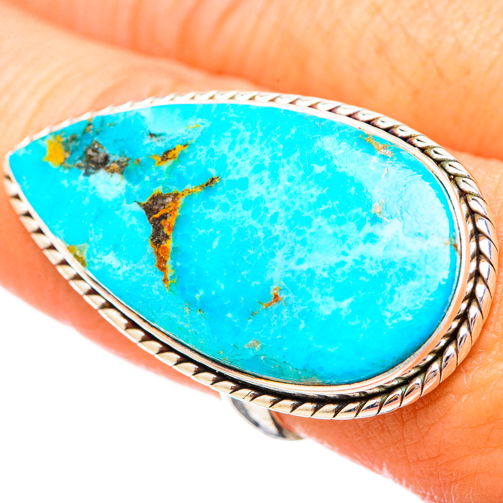 Peruvian Chrysocolla Rings handcrafted by Ana Silver Co - RING115736