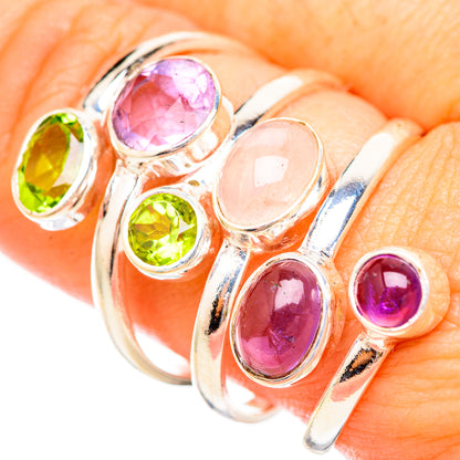 Rose Quartz Rings handcrafted by Ana Silver Co - RING115765