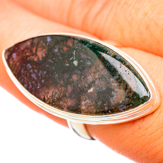 Moss Agate Rings handcrafted by Ana Silver Co - RING115766