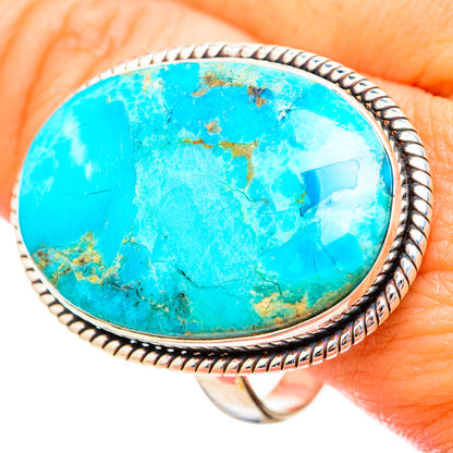 Peruvian Chrysocolla Rings handcrafted by Ana Silver Co - RING115767