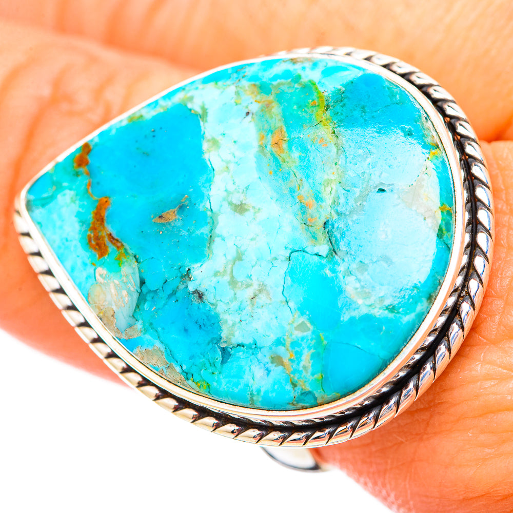 Peruvian Chrysocolla Rings handcrafted by Ana Silver Co - RING115774