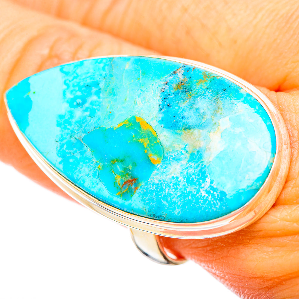 Peruvian Chrysocolla Rings handcrafted by Ana Silver Co - RING115775